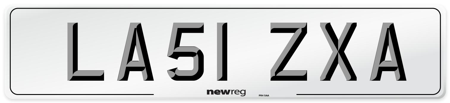 LA51 ZXA Number Plate from New Reg